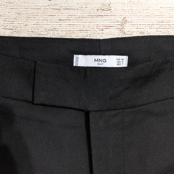 Mango Suit Frill Hem Black Trousers - Picture 4 of 5